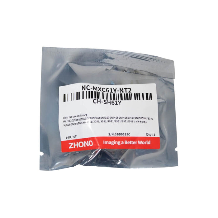 CHIP TONER AMARILLO SHARP MX61NTYA,MX60NTYA,MX2630,MX2651,MX3050,MX3051,MX3070,MX3071,MX3550,MX3551,MX3570,MX3571,MX4050,MX4051,MX4070,MX4071,MX5050,MX5070,MX6050,MX6070