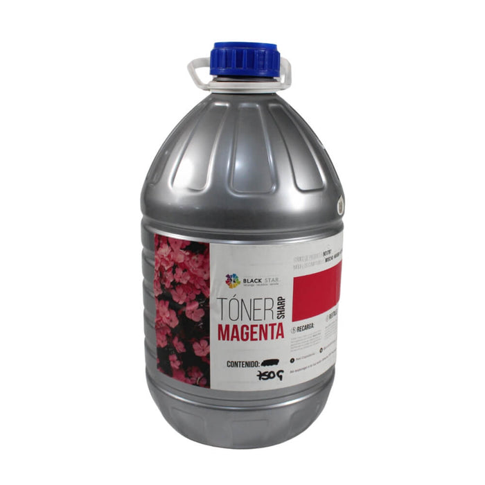 TONER PARA SHARP MAGENTA BLACKSTAR MX6240, MX6580, MX7040 MX62NTMA RECARGA DE 750gms     