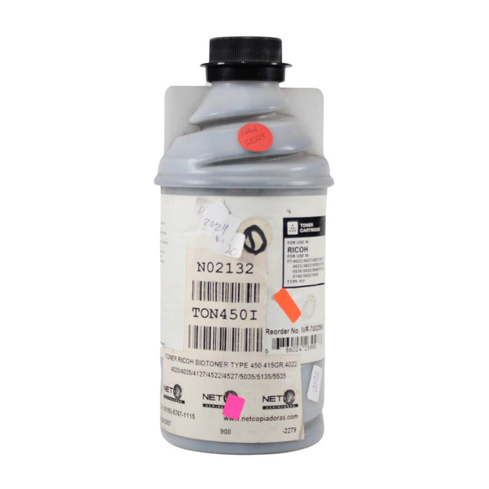 TONER RICOH COMPATIBLE TYPE450 AF4022, AF4020, AF4035, AF4127, AF4522, AF4527, AF5035, AF5135 RECARGA DE 415gms    